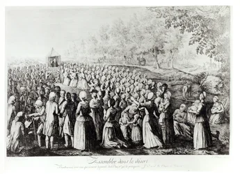 Rencontre dans le désert, gravée par L. Bellotti, 1775